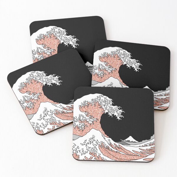 Item preview, The Great Orange Glitter Wave off Kanagawa designed and sold by Harriet Linton.