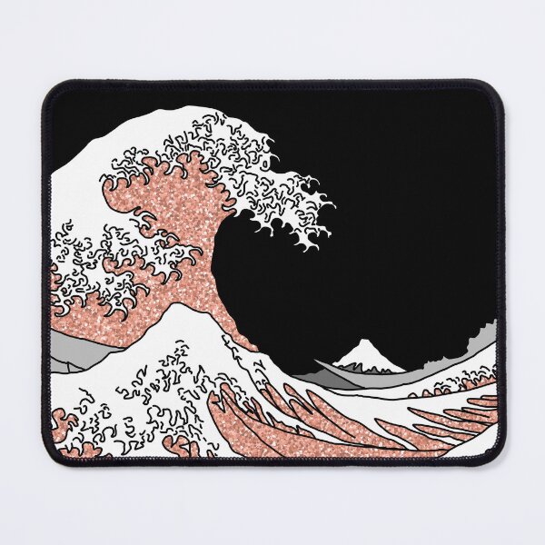 Item preview, The Great Orange Glitter Wave off Kanagawa designed and sold by Harriet Linton.