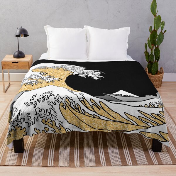 Item preview, The Great Gold Glitter Wave off Kanagawa designed and sold by Harriet Linton.