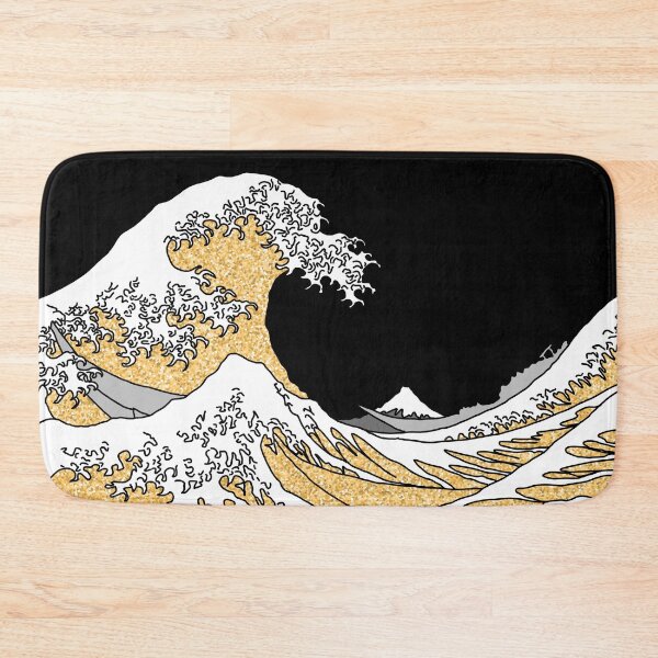 Item preview, The Great Gold Glitter Wave off Kanagawa designed and sold by Harriet Linton.