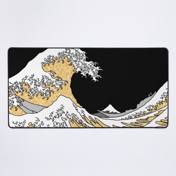 Item preview, The Great Gold Glitter Wave off Kanagawa designed and sold by Harriet Linton.