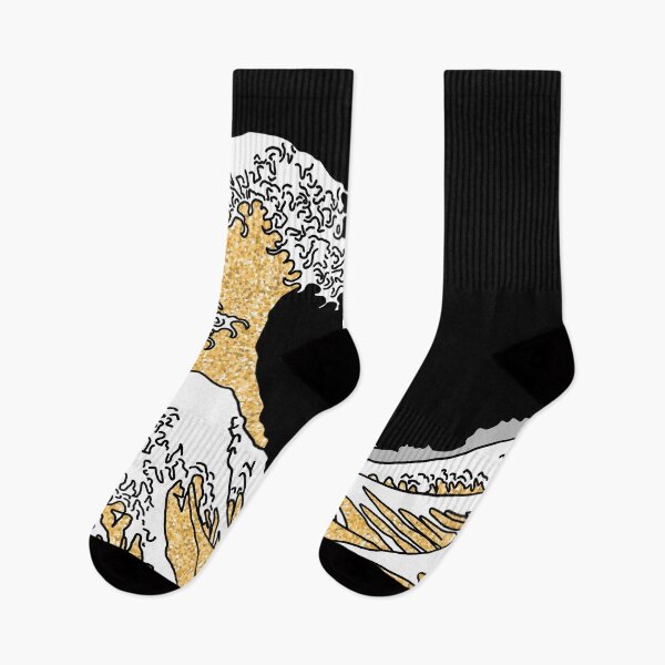 Item preview, The Great Gold Glitter Wave off Kanagawa designed and sold by Harriet Linton.