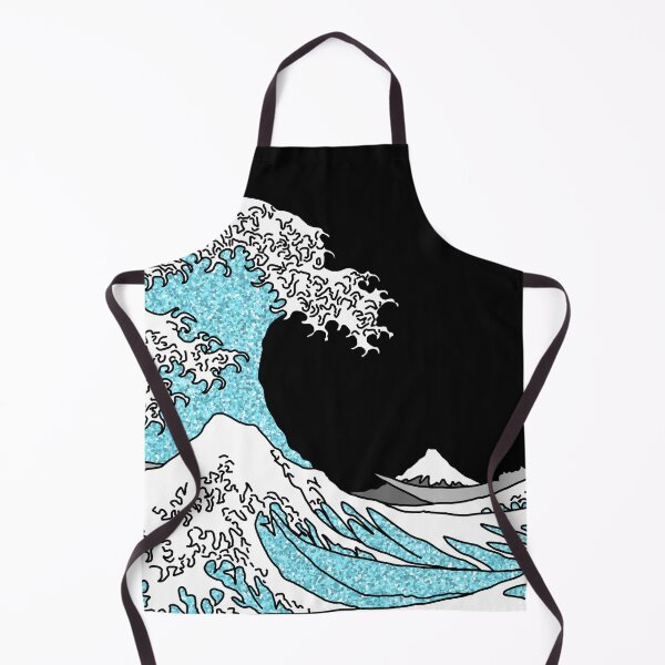 Item preview, The Great Glitter Cyan Wave off Kanagawa designed and sold by Harriet Linton.