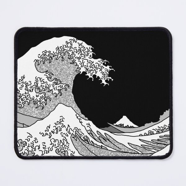 Item preview, The Great Silver Glitter Wave off Kanagawa designed and sold by Harriet Linton.