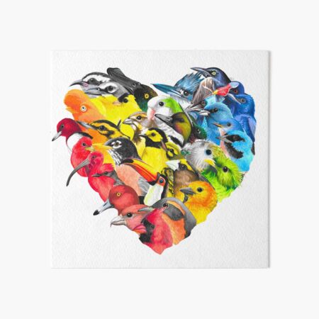 Item preview, ACLU Fundraiser Rainbow Bird Heart designed and sold by LauraWolfArtist.