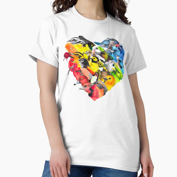 Item preview, ACLU Fundraiser Rainbow Bird Heart designed and sold by LauraWolfArtist.
