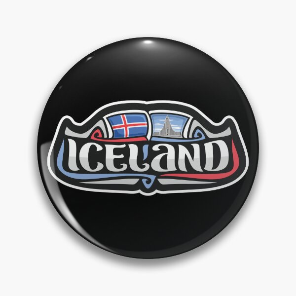 Artikelvorschau, Iceland Flag Travel Souvenir Sticker Logo Badge entworfen und verkauft von TeeHome.