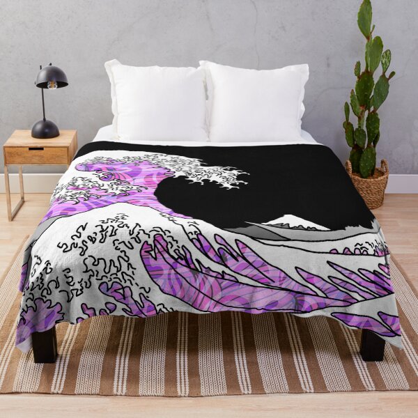 Item preview, The Great Pink Pattern Wave off Kanagawa designed and sold by Harriet Linton.