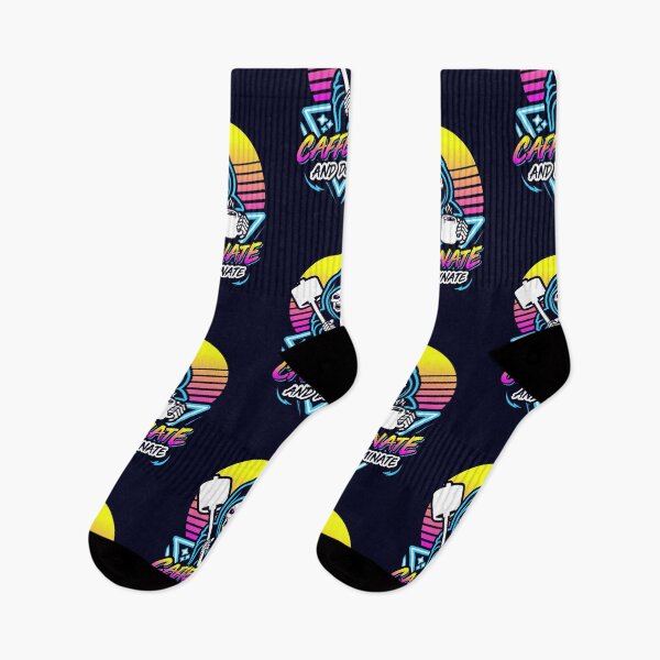Item preview, Caffeinate And Dominate (Gym Reaper) Retro Neon Synthwave 80s 90s designed and sold by Brogress Project.