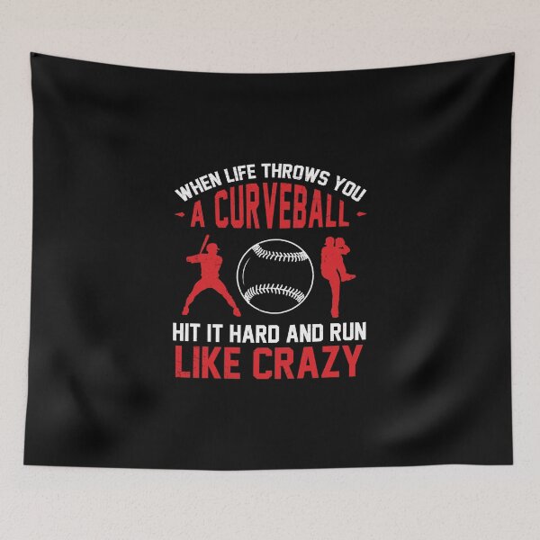 Item preview, When Life Throws You A Curve Ball Funny Baseball Player Fans designed and sold by StrongShirts.