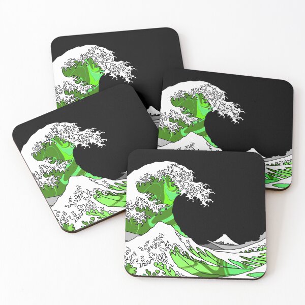 Item preview, The Great Green Wave off Kanagawa designed and sold by Harriet Linton.