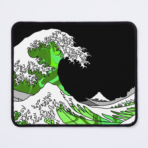 Item preview, The Great Green Wave off Kanagawa designed and sold by Harriet Linton.