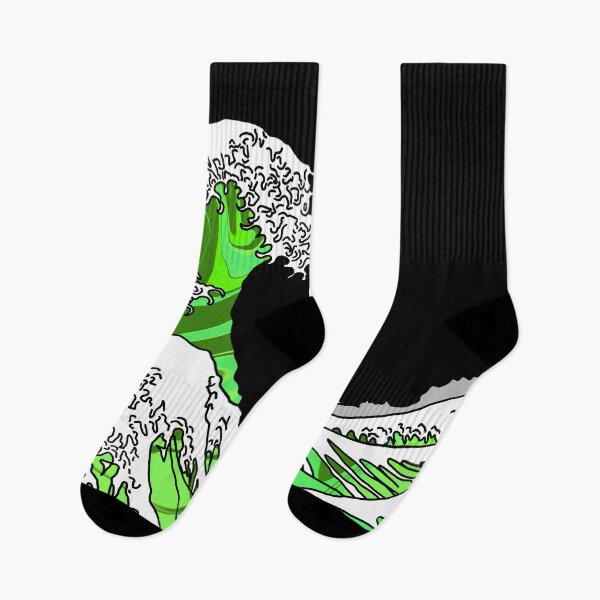 Item preview, The Great Green Wave off Kanagawa designed and sold by Harriet Linton.