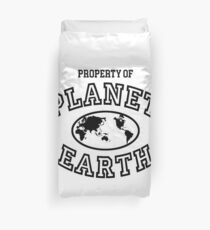 Property of Planet Earth Duvet Cover
