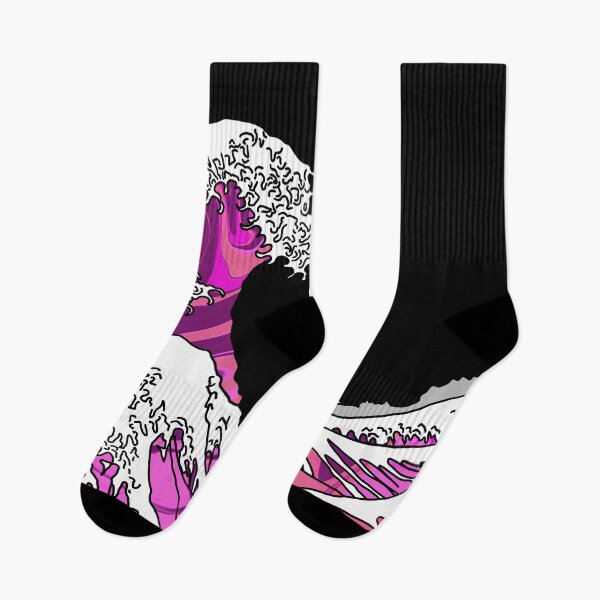 Item preview, The Great Pink Wave off Kanagawa designed and sold by Harriet Linton.