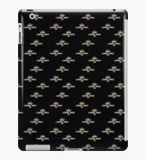Lebron James Pattern - White Text Black Background iPad Case/Skin