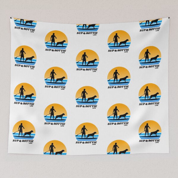 Item preview, SUP and Rottie Life Standup Paddleboarding Rottweiler Dog Dad designed and sold by Guarddogdrive.
