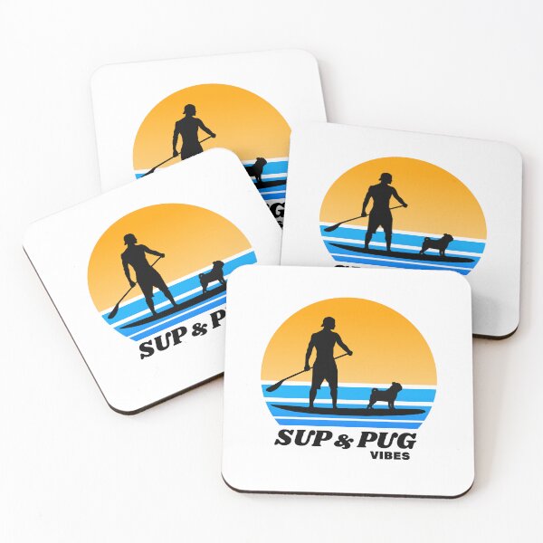 Item preview, SUP and Pug Vibes Standup Paddleboarding Dog Dad designed and sold by Guarddogdrive.