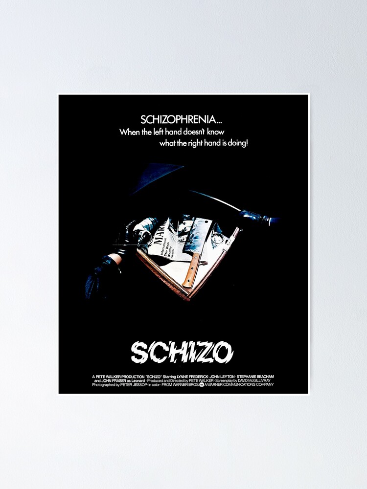 Schizo 1976 Pete Walker Poster For Sale By Ebertjosefa Redbubble