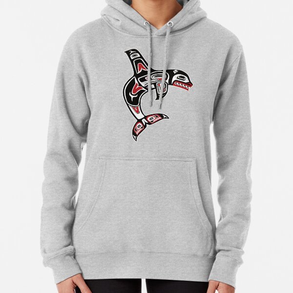 Pacific Northwest Native Orca Killer Whale Pullover Hoodie