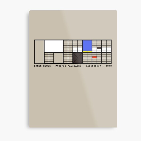 Eames House Architecture T-shirt Metal Print