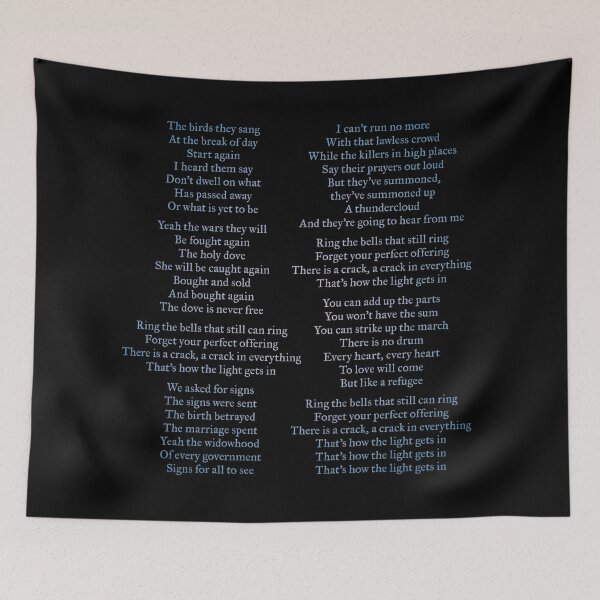 Item preview, Anthem - Leonard Cohen (lyrics) #1 v.1 designed and sold by x1brett.