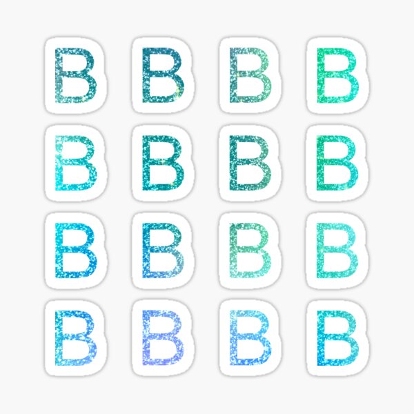 "Green Blue Letter B Pack" Sticker For Sale By TheMonogramShop | Redbubble