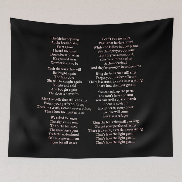 Item preview, Anthem - Leonard Cohen (lyrics) #1 v.2 designed and sold by x1brett.