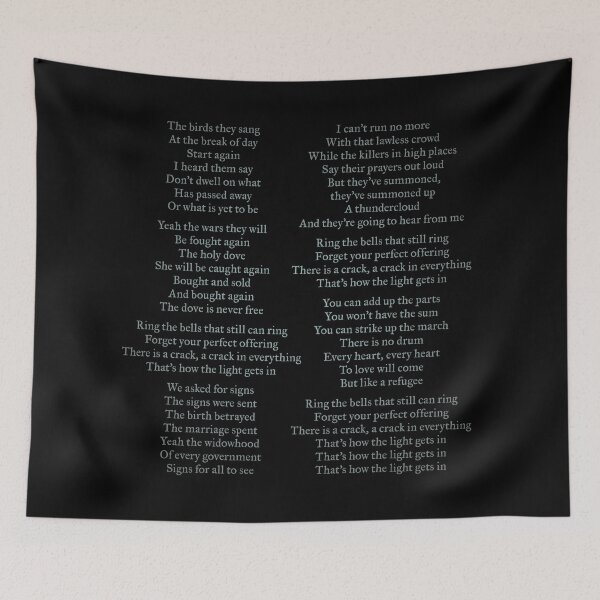 Item preview, Anthem - Leonard Cohen (lyrics) #1 v.3 designed and sold by x1brett.