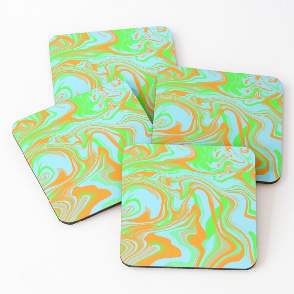 Artikelvorschau, Pastellorange, Blau und Grün, gemischt aus minimalistischen Farben entworfen und verkauft von Barolina.