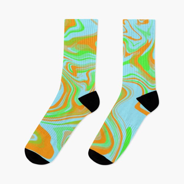 Item preview, Pastel Orange Blue And Green Swirled Mixed Of Minimalistic Colors designed and sold by Barolina.