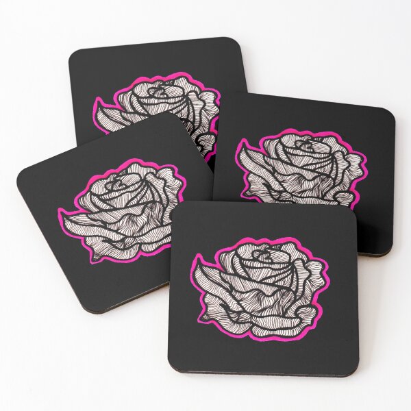 Item preview, Strawberry Pink Rose Hand Drawn Illustration designed and sold by Harriet Linton.