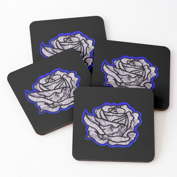 Item preview, Dark Blue Rose Hand Drawn Illustration designed and sold by Harriet Linton.