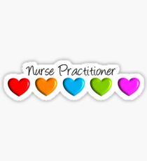 Nurse Practitioner Hearts Sticker