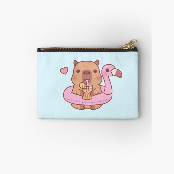 Artikelvorschau, Niedlicher Capybara mit Flamingo-Pool-Schwimmer für den Sommer entworfen und verkauft von rustydoodle.