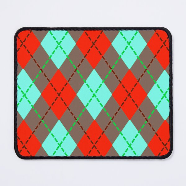 Item preview, Argyle Pattern - Red, Spearmint and Light Brown designed and sold by TotallyRetroArt.