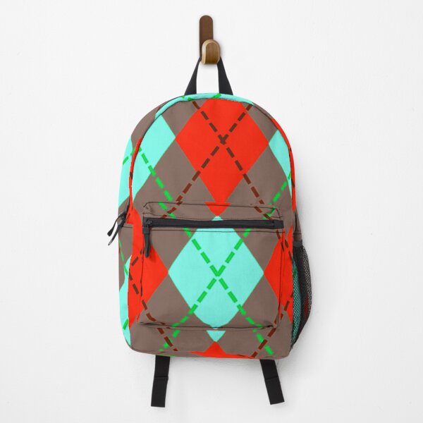 Item preview, Argyle Pattern - Red, Spearmint and Light Brown designed and sold by TotallyRetroArt.