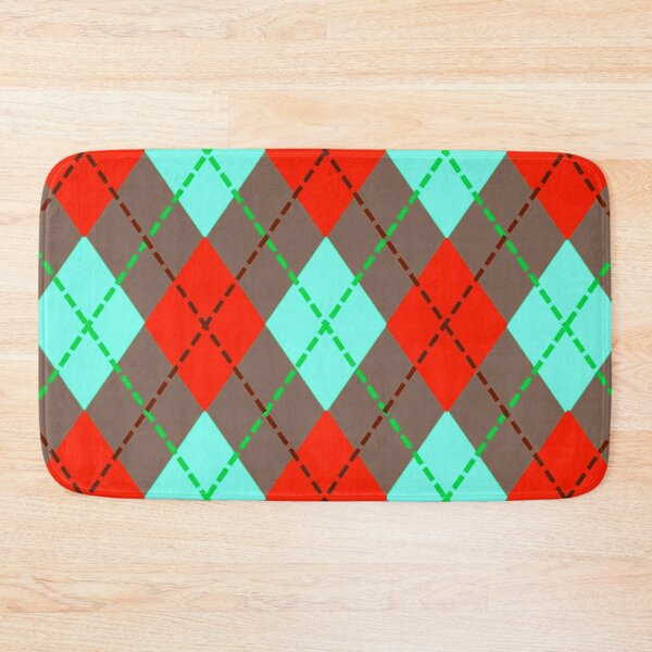 Item preview, Argyle Pattern - Red, Spearmint and Light Brown designed and sold by TotallyRetroArt.