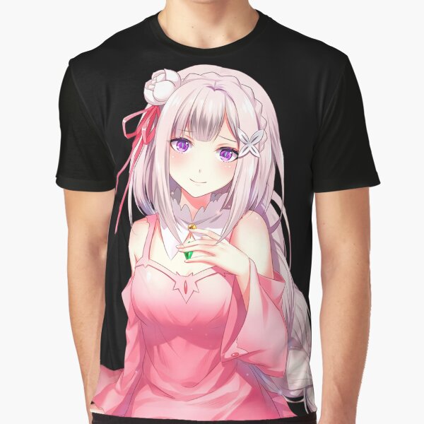 Cute Emilia Sexy Waifu Kawaii (Re Zero Hot Anime RZ Girl) Graphic T-Shirt
