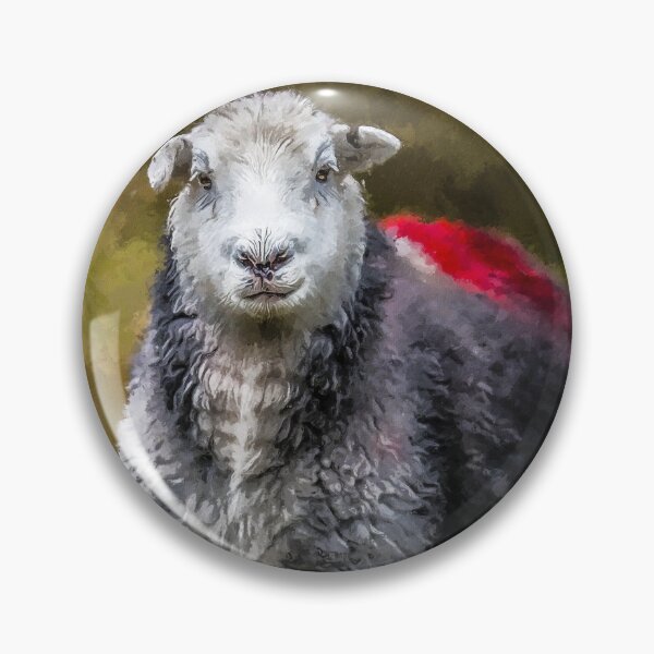 Item preview, Herdwick Sheep Art, Herdwick Sheep Oil Paint, Grey And White Herdwick Sheep, Fluffy UK Herdwicks Sheep designed and sold by Trendymotion.