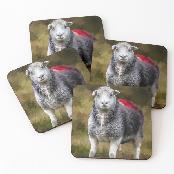 Item preview, Herdwick Sheep Art, Herdwick Sheep Oil Paint, Grey And White Herdwick Sheep, Fluffy UK Herdwicks Sheep designed and sold by Trendymotion.
