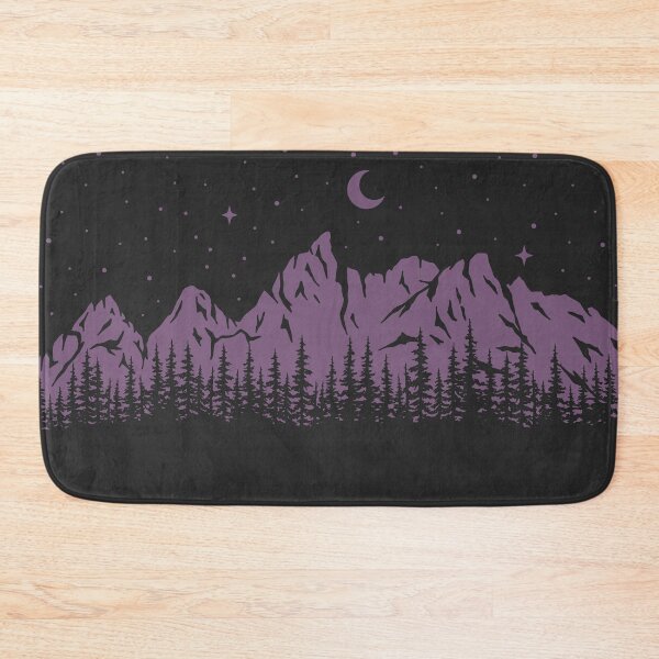 Item preview, Nighttime Hike (Black / Mauve) designed and sold by Sarah Lumley.
