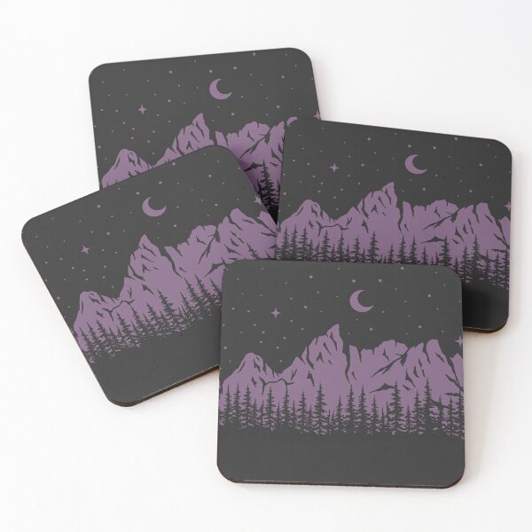 Item preview, Nighttime Hike (Black / Mauve) designed and sold by Sarah Lumley.
