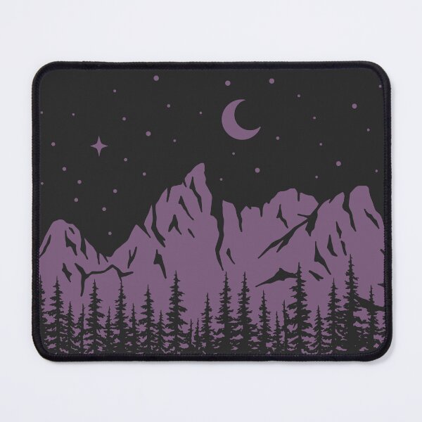 Item preview, Nighttime Hike (Black / Mauve) designed and sold by Sarah Lumley.