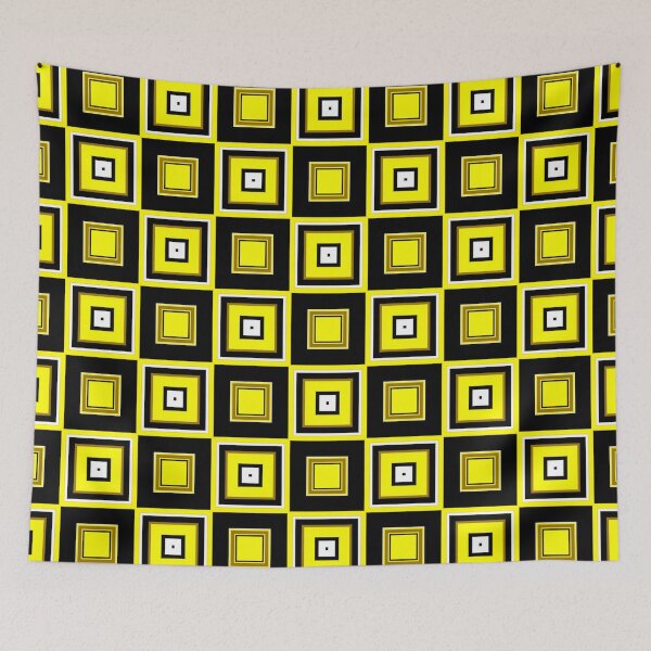 Item preview, Retro Inspired Squares - Yellow designed and sold by TotallyRetroArt.