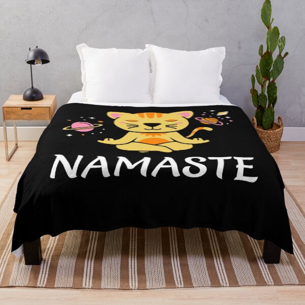 Item preview, zen yoga cat space meditation sport training designed and sold by la-petite-folie.