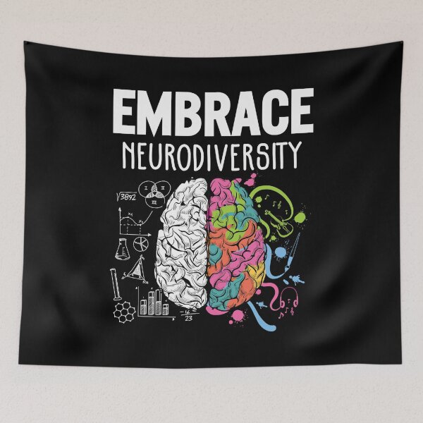 Item preview, Embrace Neurodiversity Brain ADHD Autism Awareness designed and sold by HaaChris-Artis.