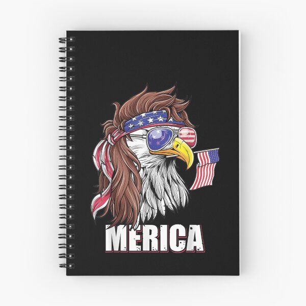 Item preview, Happy Fourth of July American Bald Eagle -  Mullet Eagle Retro Vintage Merica America Tee Design Gift Idea for Patriotic Americans and Veterans designed and sold by Prince - Bestseller ★★★★★.