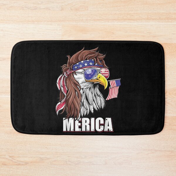 Item preview, Happy Fourth of July American Bald Eagle -  Mullet Eagle Retro Vintage Merica America Tee Design Gift Idea for Patriotic Americans and Veterans designed and sold by Prince - Bestseller ★★★★★.