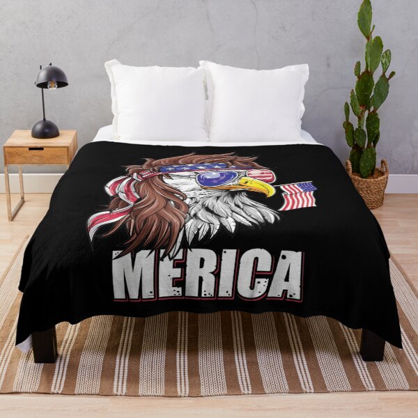 Item preview, Happy Fourth of July American Bald Eagle -  Mullet Eagle Retro Vintage Merica America Tee Design Gift Idea for Patriotic Americans and Veterans designed and sold by Prince - Bestseller ★★★★★.